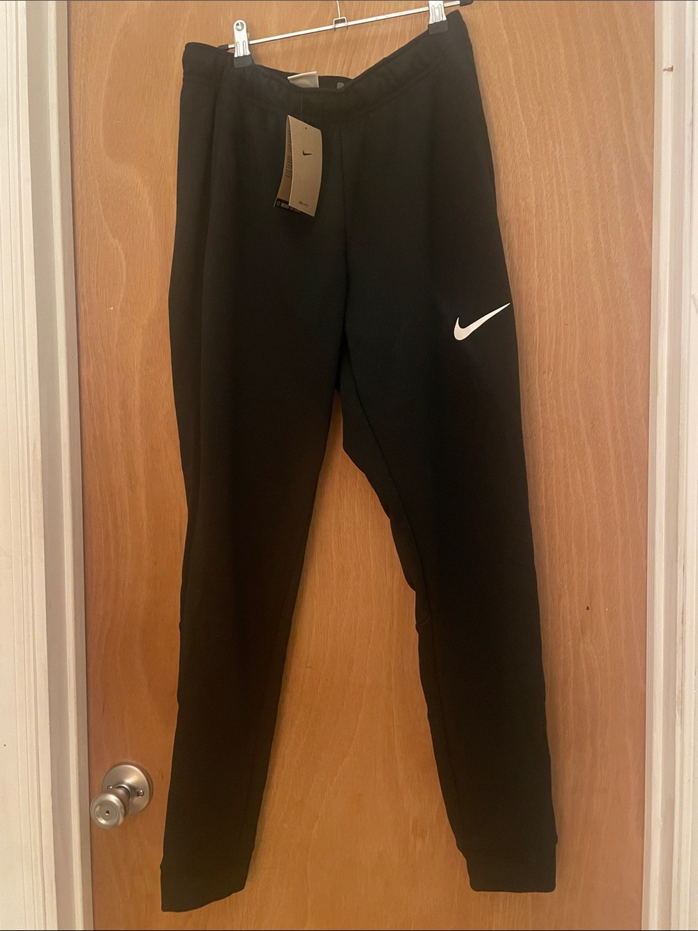 Nike Black Joggers with White Swoosh